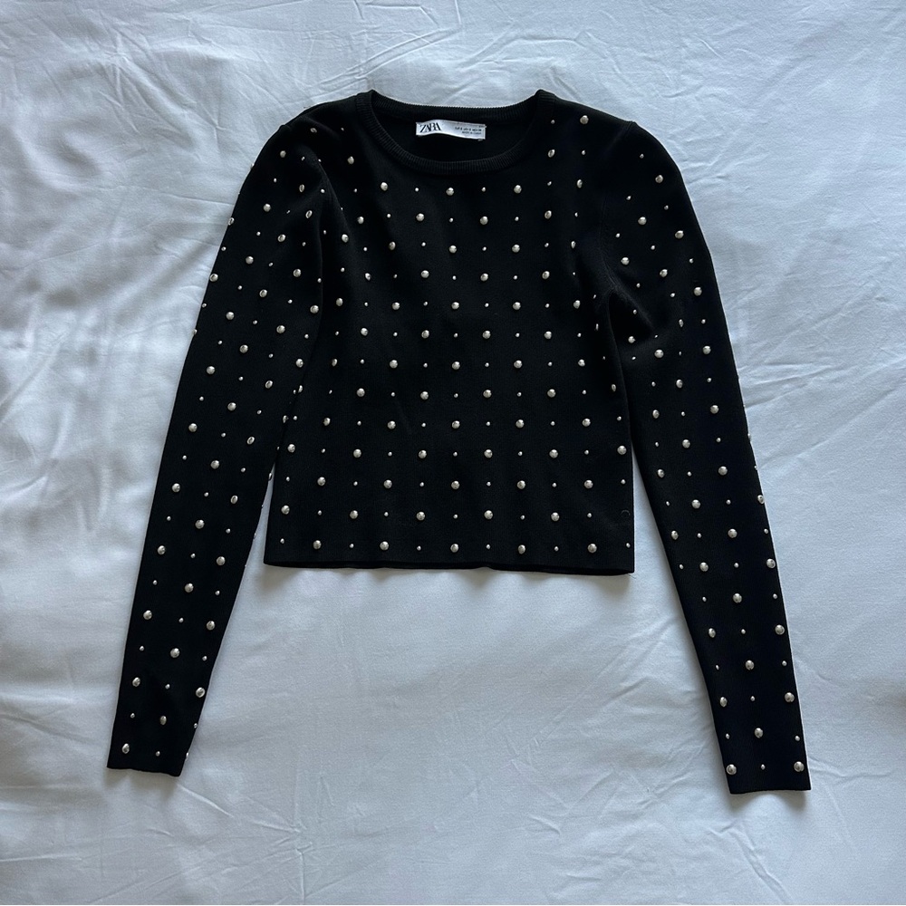 ZARA | Studded Top - Picture 2 of 2